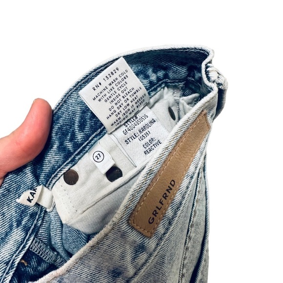 GRLFRND Karolina High Rise Distressed Rigid Reactive Jeans Size 27 - Picture 4 of 11